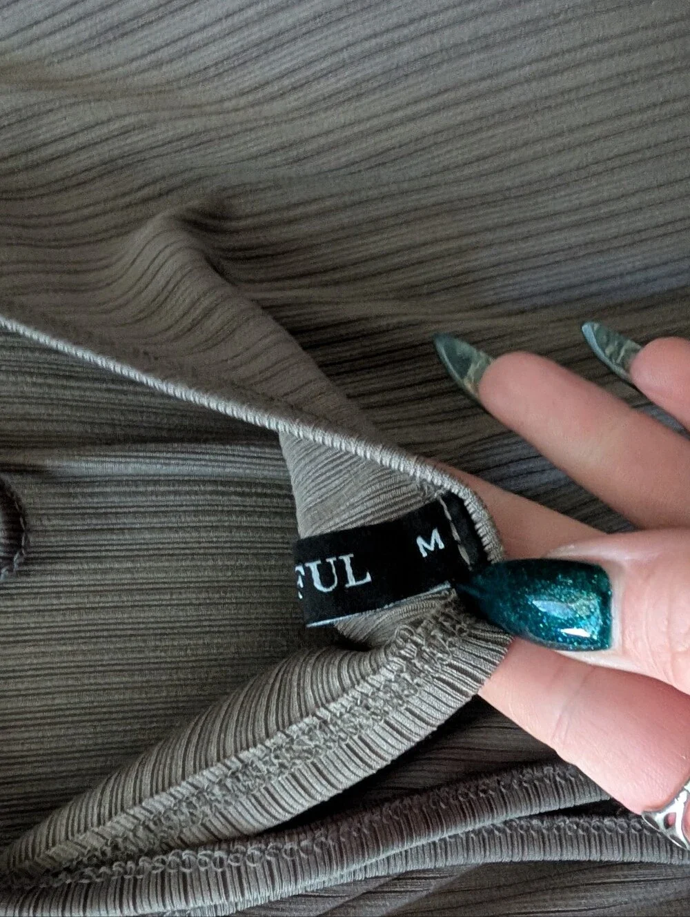 Ribbed Halter Maxi Dress- Taupe